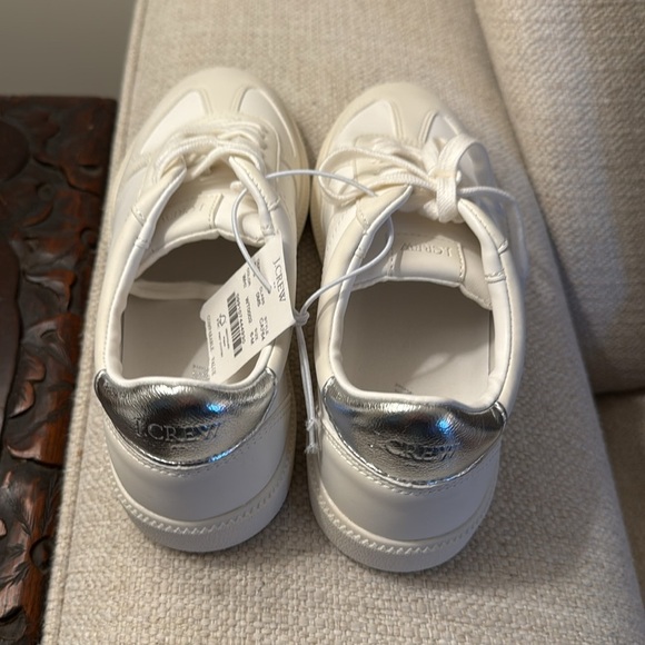 J. Crew Factory City tour sneakers in White/Silver metallic - Picture 4 of 8